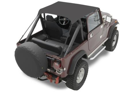 Jeep CJ5 Bikini Top Traditional Bikini Top For Jeep 1955-1975 CJ5 Black Crush Bestop