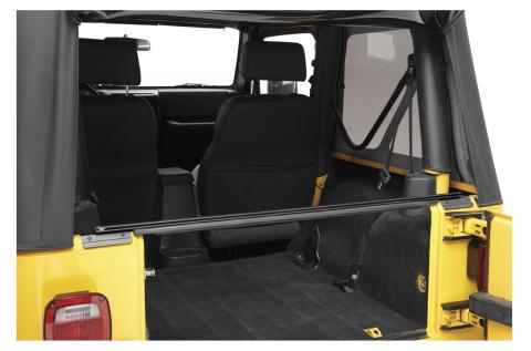 Jeep Tailgate Bar For Jeep 1997-2006 Wrangler TJ Compatible with Trektop Classic Black Bestop
