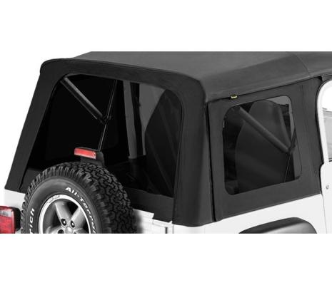 Window Replacement Set For Jeep 1997-2006 Wrangler TJ Fits Supertop Classic 51709, 51710, 51713, 54709, 54710, 54700, 54703, 54713 Black Diamond Bestop