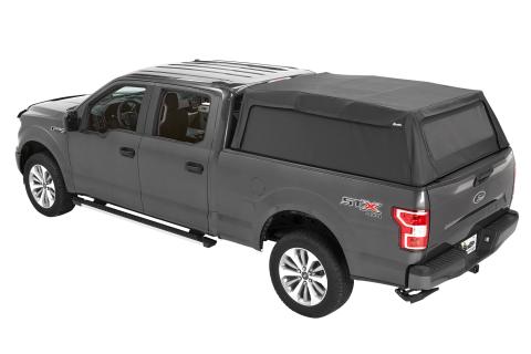Supertop Truck Bed Cap 2 For Ford 2015-2024 F-150 6.5 Foot Black Diamond PVC Coated Sailcloth No Drill Bestop
