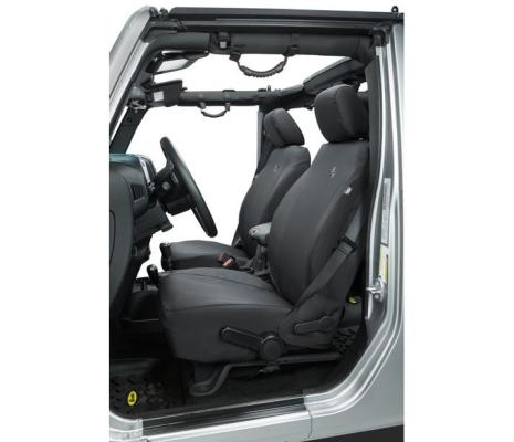 Jeep Wrangler Seat Covers For Jeep 2013-2018 Wrangler JK 4 Door Front Premium Vinyl Fabric Black Diamond Bestop