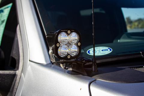 Squadron Sport A-Pillar Kit 21-23 F-150 (Spot; Clear; Upfitter Wiring) Baja Designs