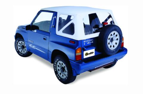 Replace-A-Top for OEM Hardware For Geo/Suzuki 1989-1994 Tracker/Sidekick Clear White Denim No Door Skins Included Bestop