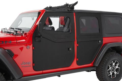 Full Fabric Doors Jeep '20-26 Gladiator '18-26 Wrangler JL Front Black Twill Bestop