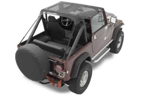 Jeep CJ7 Bikini Top Traditional Bikini Top For Jeep 1976-1986 CJ7 Mesh Bestop