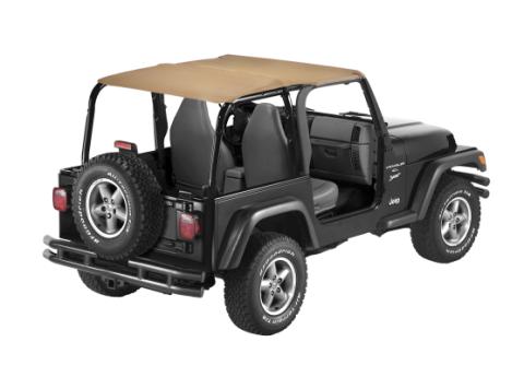 Jeep Bikini Top Header Safari Bikini Tops For Jeep 1997-2002 Wrangler TJ Spice Fabric Bestop