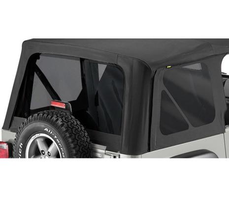 Window Replacement Set For Jeep 1997-2002 Wrangler TJ Fits Replace-A-Top 51121, 51124, 51127 Black Diamond Bestop