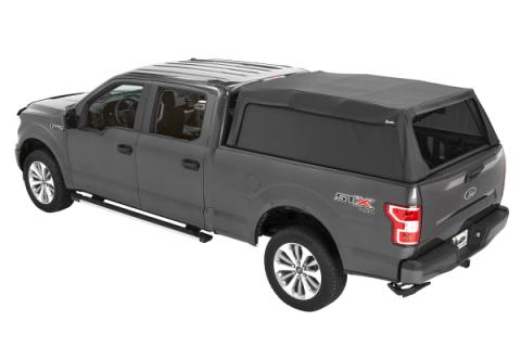 Supertop Truck Bed Cap 2 For Ford 2015-2024 F-150 6.5 Foot Black Diamond PVC Coated Sailcloth No Drill Bestop