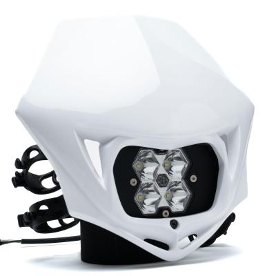 Squadron 2.0 Sport Motorcycle (A/C) LED Headlight Kit w/Shell Universal White Spot Clear Baja Designs