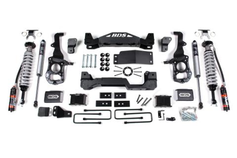 6 Inch Lift Kit FOX 2.5 Performance Elite Coil-Over Ford F150 21-25 4WD 5 Inch Block Fox 2.0 Performance Elite Shocks