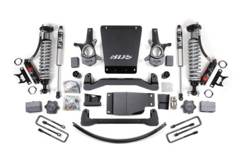 6 Inch Lift Kit FOX Performance Elite Block Kit and Add A Leaf Coil-Over 07-13 Silverado/Sierra 1500 4WD BDS Supsension