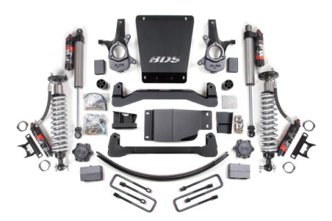 2007-2013 GM 1500 4wd 6 Inch Suspension Lift Kit 5.5 Inch Rear Leaf Spring 2.5 PES C/O Front 2.5 PES P/B Rear BDS Suspension