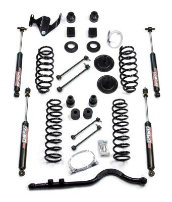 07-18 Wrangler JK 4 Door 4 Inch Coil Spring Base Lift Kit w/ Front Track Bar &amp; 9550 VSS Twin-Tube TeraFlex