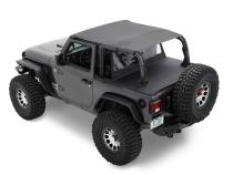 Jeep Bikini Top Header Safari Bikini Tops For Jeep 2018-2023 Wrangler JL 2 Door Black Diamond Fabric Bestop
